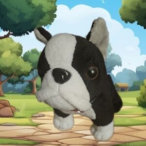 Plush Boston Terrier looking for new home.